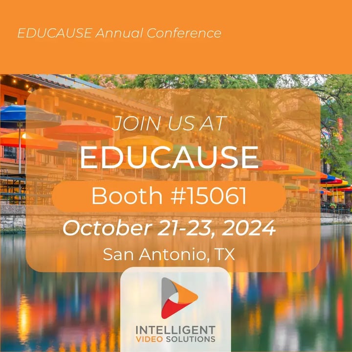 Intelligent Video Solutions exhibiting at EDUCAUSE 2024 in San Antonio, TX